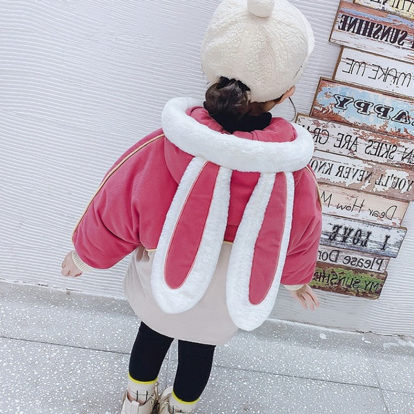 Geaca de iarna pentru copii pentru fete cu gluga 3D