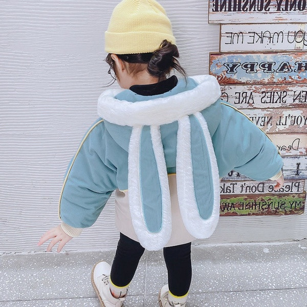 Geaca de iarna pentru copii pentru fete cu gluga 3D