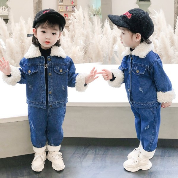 Ležerna ženska traper jakna s donjom kragnom pogodna za djevojčice