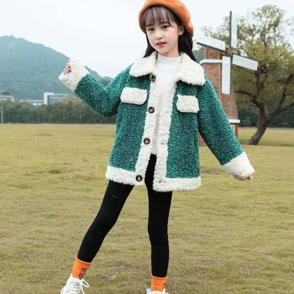 Dječja jakna za djevojčice na gumbe