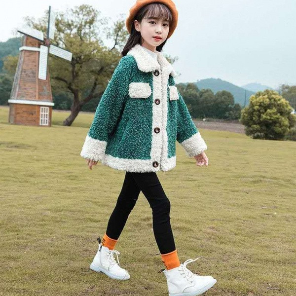 Dječja jakna za djevojčice na gumbe