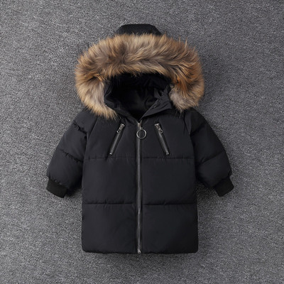 Dječja jakna za djevojčice i dječake s perom na kapuljači i patentnim zatvaračem