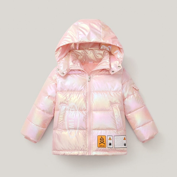 Särava efektiga ja kapuutsiga talvejope tüdrukutele - kaks mudelit