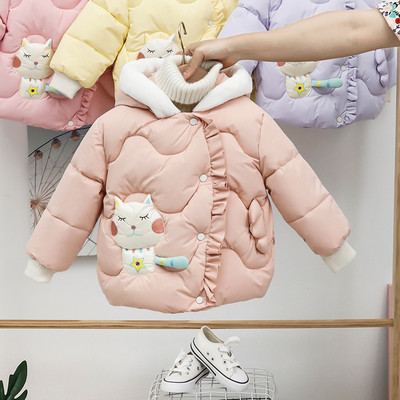 Zimska dječja jakna za djevojčice sa kopčanjem sa strane