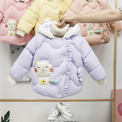 Zimska dječja jakna za djevojčice sa kopčanjem sa strane