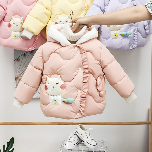 Zimska dječja jakna za djevojčice sa kopčanjem sa strane