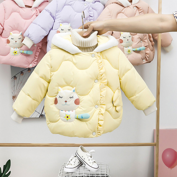 Zimska dječja jakna za djevojčice sa kopčanjem sa strane