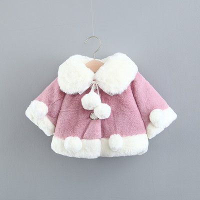 Novi model dječjeg kaputa s pomponima za djevojčice