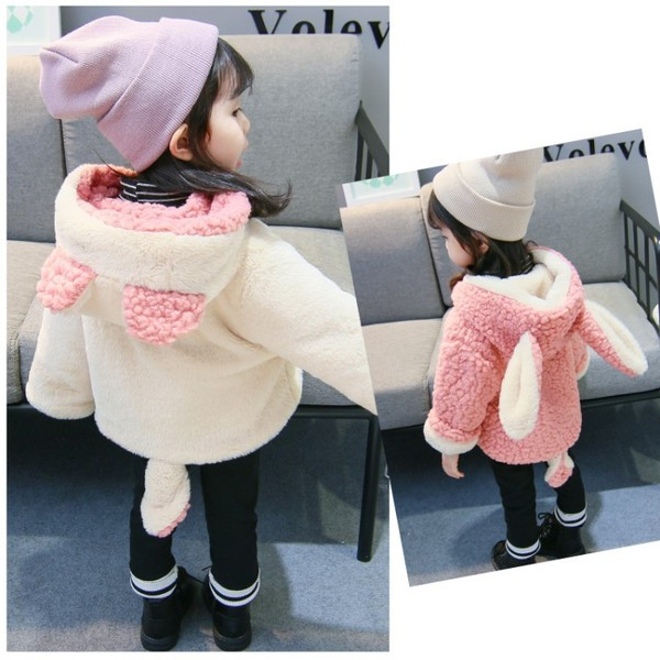 Παιδικό μπουφάν με κουμπιά και τρισδιάστατα στοιχεία - για κορίτσια