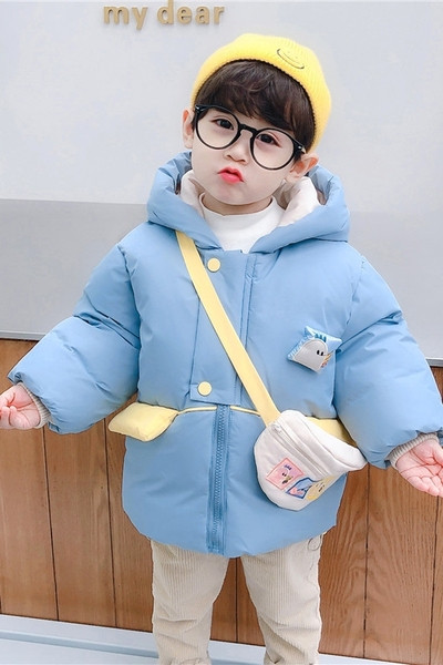 Dječja jakna za dječake s kapuljačom i gumbima