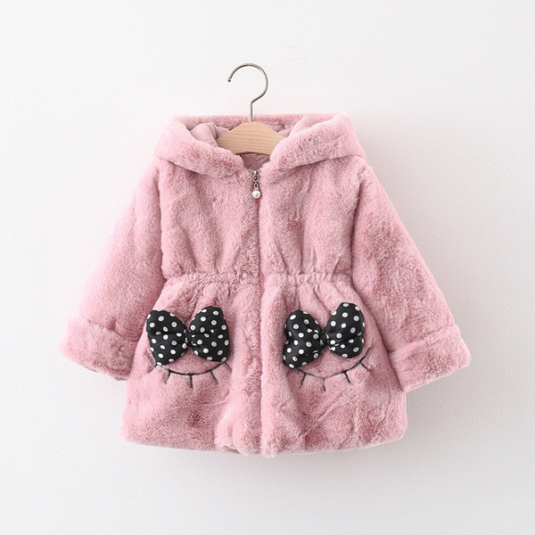 Μοντέρνο παιδικό παλτό με κορδέλες και τρισδιάστατο στοιχείο - δύο μοντέλα