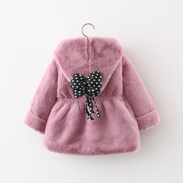 Μοντέρνο παιδικό παλτό με κορδέλες και τρισδιάστατο στοιχείο - δύο μοντέλα