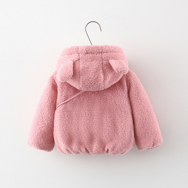 Geaca copii model nou cu broderie si gluga pentru fete