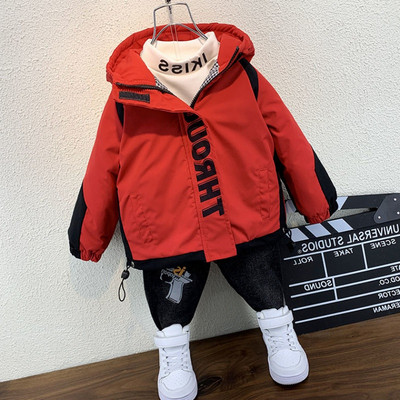 Kapuutsi ja lukuga sügis-talve jope poistele