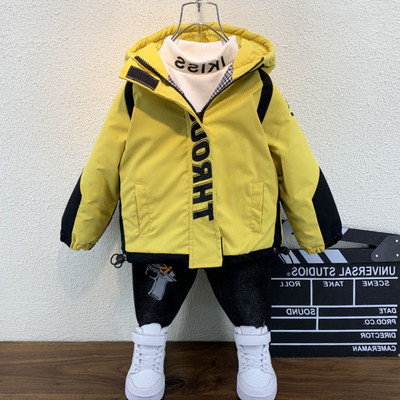 Kapuutsi ja lukuga sügis-talve jope poistele