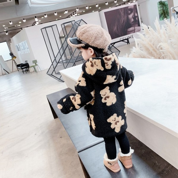 Igapäevane nööpide ja taskutega laste pikk jope