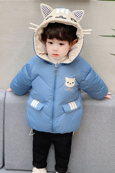 Παιδικό μπουφάν για αγόρια με τρισδιάστατο στοιχείο στην κουκούλα