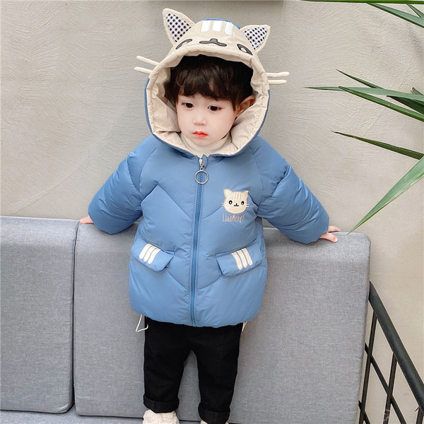 Παιδικό μπουφάν για αγόρια με τρισδιάστατο στοιχείο στην κουκούλα
