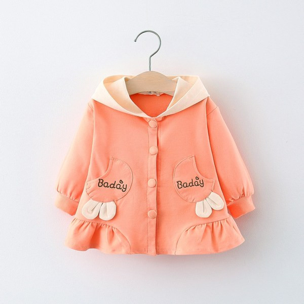 Uus mudel kapuutsiga lastemantel tüdrukutele