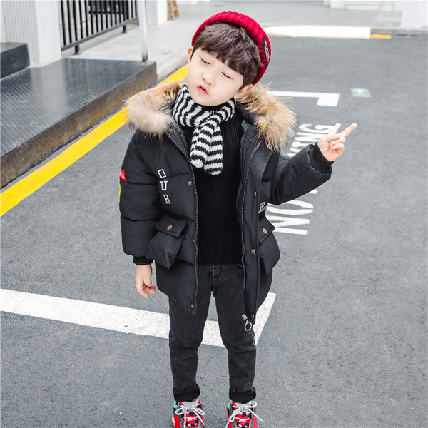 Talvine kapuutsiga laste jope poistele ja tüdrukutele