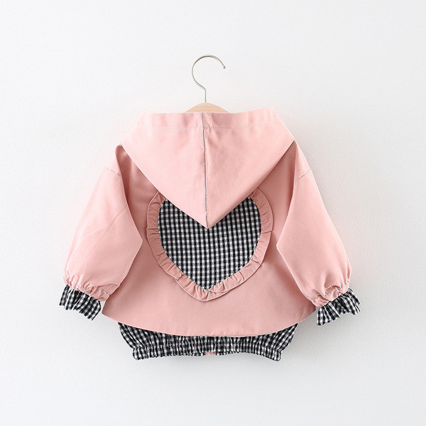 Novi model dječje jakne sa kapuljačom za djevojčice - tip vjetrovke