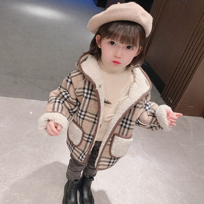 Sooja voodri ja nööpidega laste jope tüdrukutele