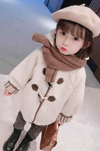 Sooja voodri ja nööpidega laste jope tüdrukutele