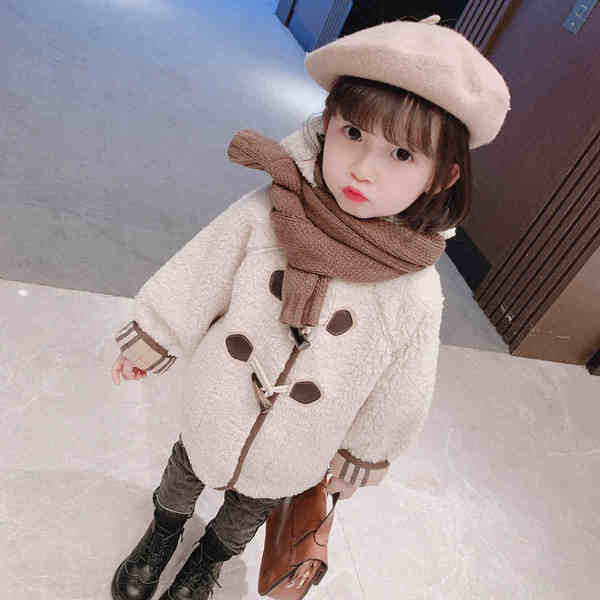 Sooja voodri ja nööpidega laste jope tüdrukutele