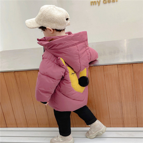 Pikk kapuutsiga ja lukuga laste jope poistele