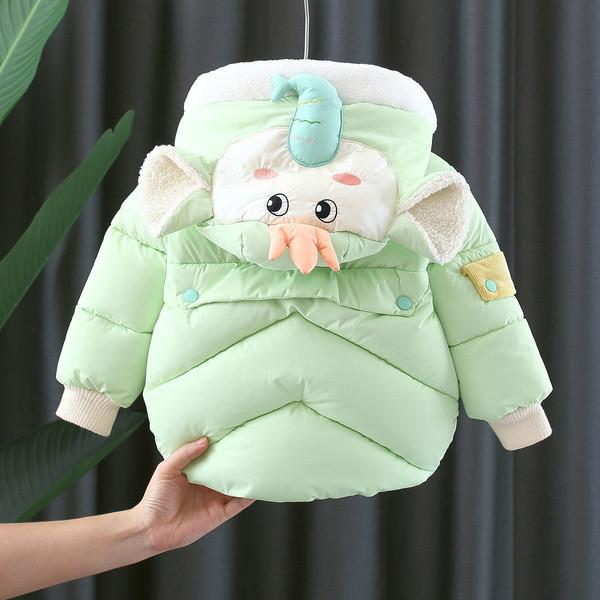 Παιδικό μοντέρνο χειμερινό μπουφάν με τρισδιάστατο στοιχείο στην κουκούλα