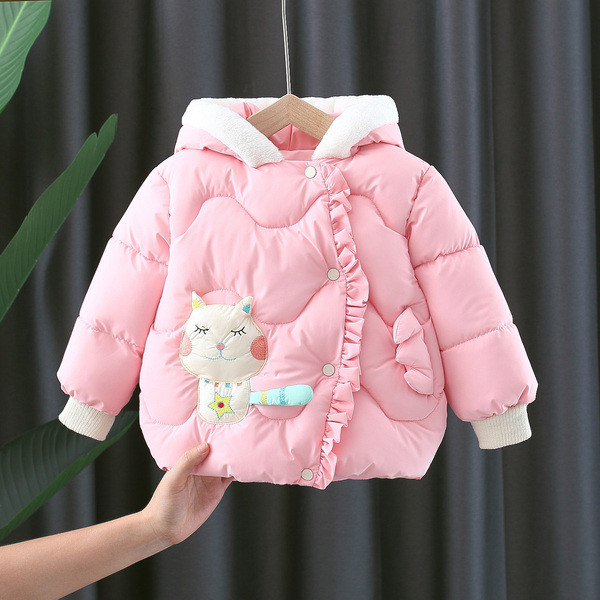 Παιδικό χειμερινό μπουφάν με πλευρική στερέωση