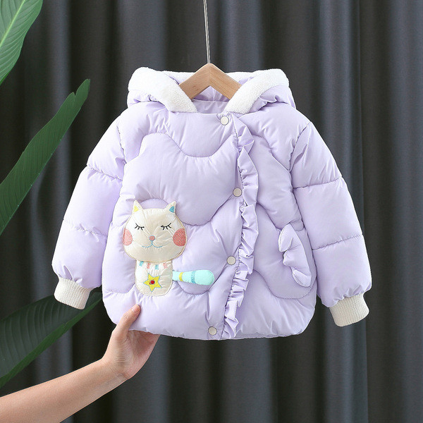 Παιδικό χειμερινό μπουφάν με πλευρική στερέωση