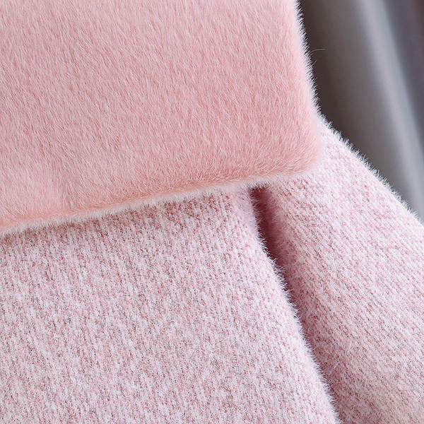 Μοντέρνο παιδικό παλτό για κορίτσια σε ροζ χρώμα