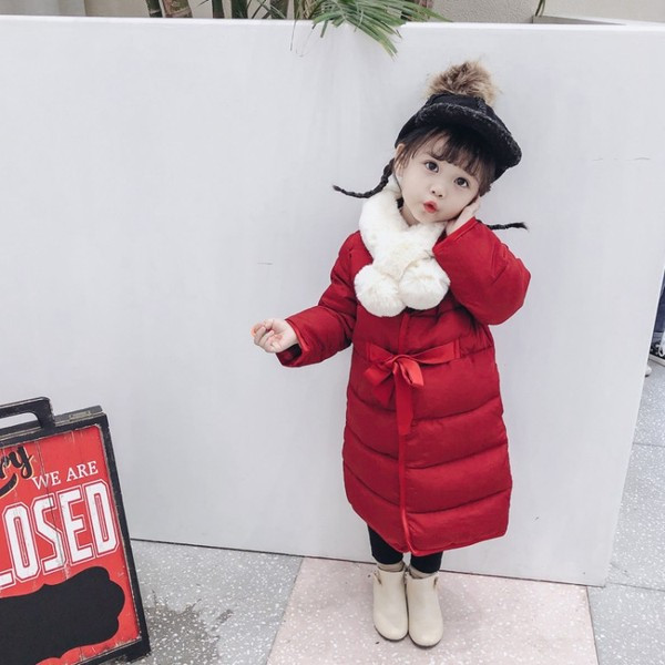 Dječja zimska jakna na vezice za djevojčice