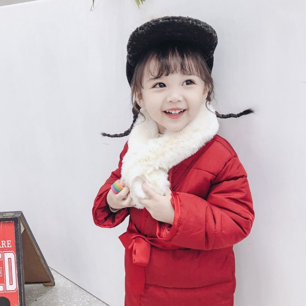 Dječja zimska jakna na vezice za djevojčice