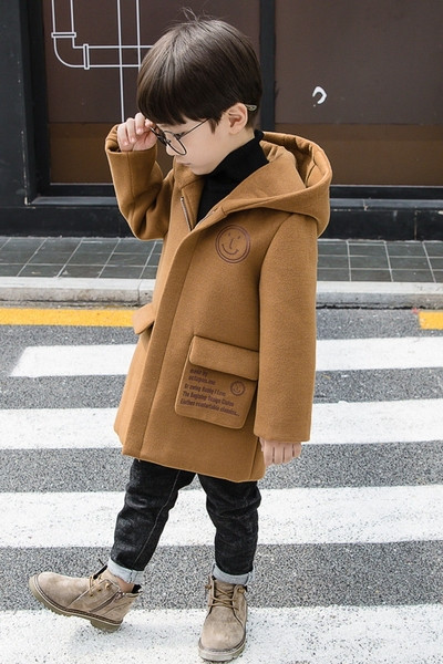 Dječji kaput za dječake s kapuljačom i patentnim zatvaračem