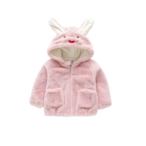 Παιδικό μπουφάν με τρισδιάστατα στοιχεία και φερμουάρ για κορίτσια