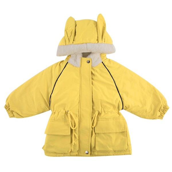 Καθημερινό παιδικό μπουφάν με κουκούλα και κορδόνια για κορίτσια
