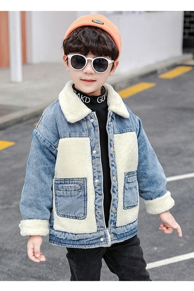 Laste sule ja nööpidega teksajakk