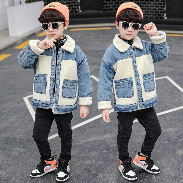 Laste sule ja nööpidega teksajakk