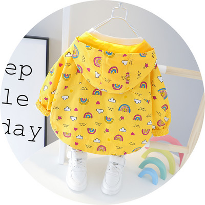 Jauna modeļa bērnu jaka ar kapuci un apdruku - piemērota meitenēm un zēniem