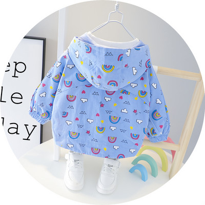 Jauna modeļa bērnu jaka ar kapuci un apdruku - piemērota meitenēm un zēniem