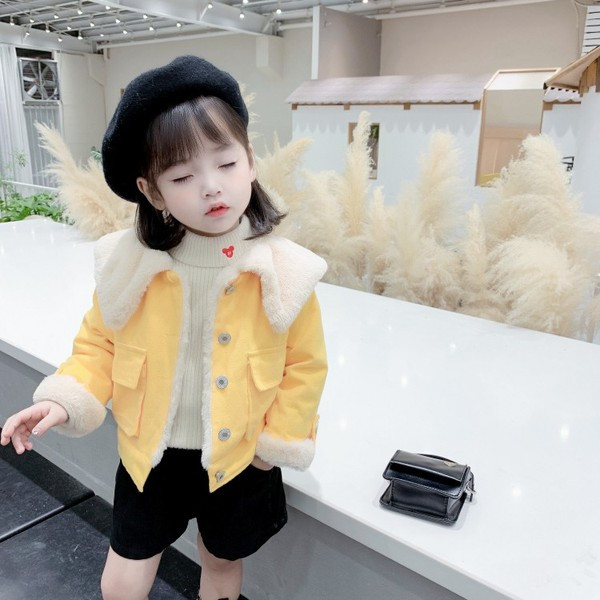 Παιδικό καθημερινό μπουφάν με γούνα και τσέπες