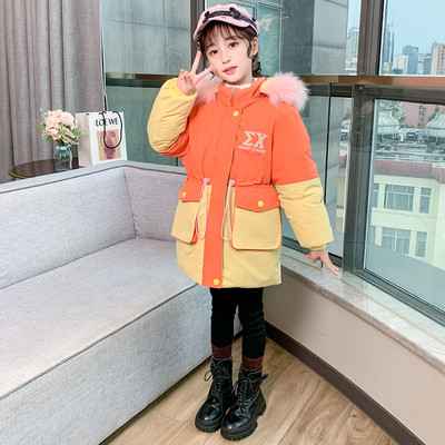 Laste kaasaegne värviline talvejope - tüdrukutele