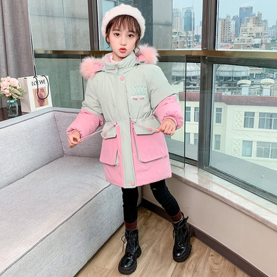 Laste kaasaegne värviline talvejope - tüdrukutele