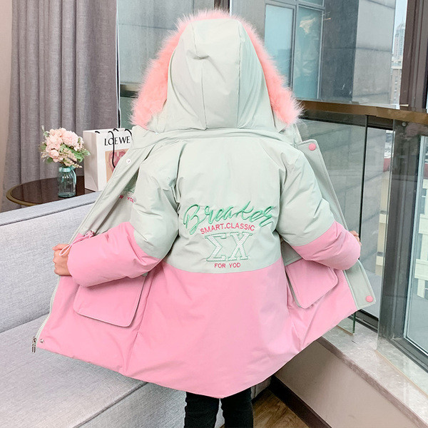 Laste kaasaegne värviline talvejope - tüdrukutele