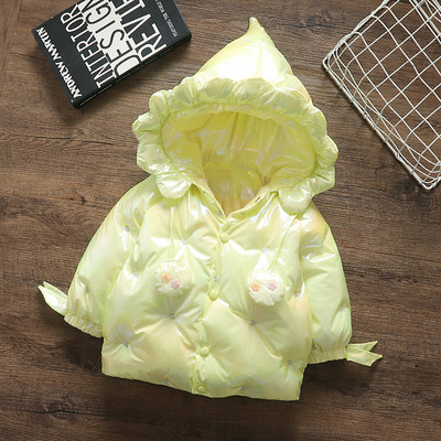 Kapuutsi ja lukuga laste talvejope tüdrukutele