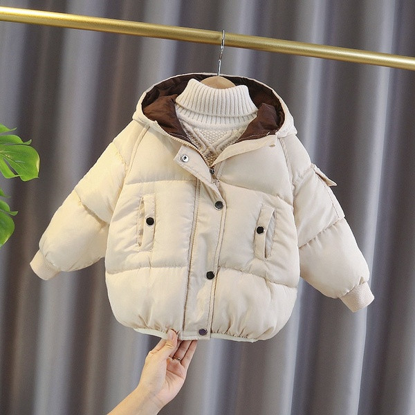 Kapuutsiga ja pealdisega igapäevane laste jope tüdrukutele