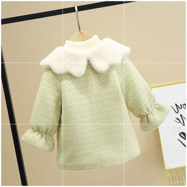 Uue mudeli ümara kaelusega ja nööpidega laste jope