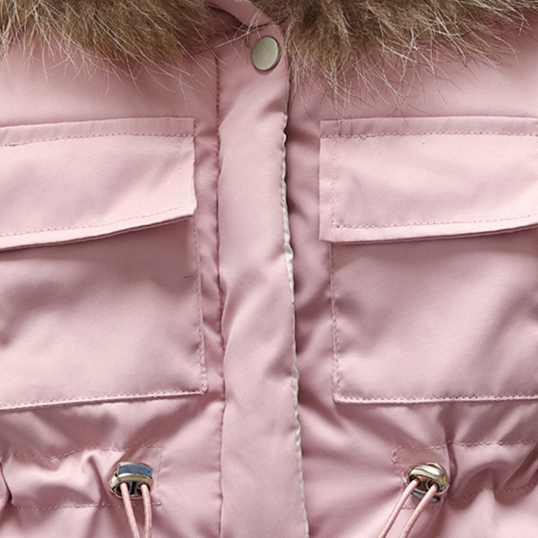 Dječja jakna za djevojčice s kapuljačom i elastičnim strukom